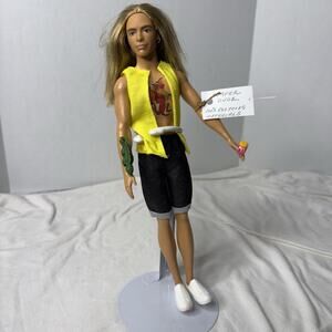 mattel ken fashionista doll Customized 100% Recycled Materials “Surfer Dude”